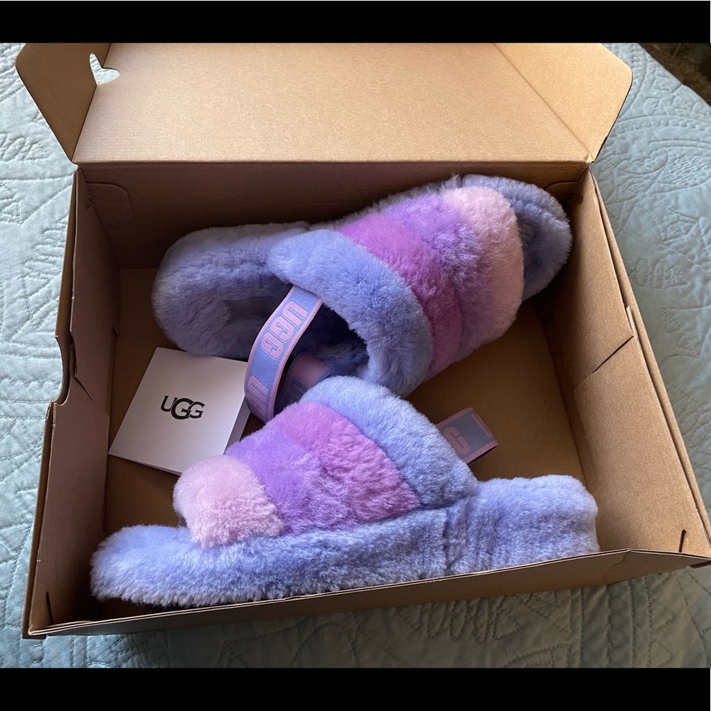 UGG Fluff Yeah Slide - Cornflower Multi